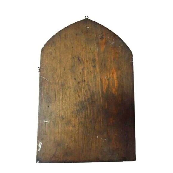 Antique Russian Christian Orthodox Triptych Icon Mother Virgin Madonna Jesus - Picture 12 of 13